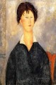 Retrato de una mujer con cuello blanco 1919 Amedeo Modigliani